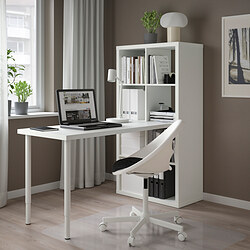 LAGKAPTEN/KALLAX - Desk combination, white, 77x159x147 cm