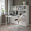 KALLAX/LINNMON - Desk combination, white, 147x139x147 cm