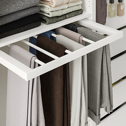 KOMPLEMENT - Pull-out trouser hanger, white, 75x58 cm