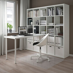 LAGKAPTEN/KALLAX - Desk combination, white, 182x179x182 cm