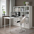 LAGKAPTEN/KALLAX - Desk combination, white, 147x159x147 cm