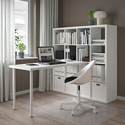 LAGKAPTEN/KALLAX - Desk combination, white, 147x179x147 cm