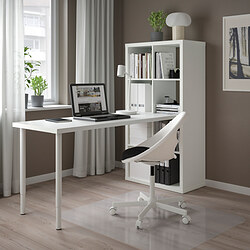 LAGKAPTEN/KALLAX - Desk combination, white, 77x179x147 cm