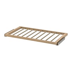 KOMPLEMENT - Pull-out trouser hanger, white stained oak effect, 100x58 cm