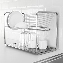 ORDNING - Pengering piring, baja tahan karat, 50x27x36 cm