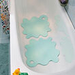 TRAMPSJÖN - Bathtub mat, light turquoise, 43x43 cm