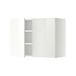 METOD - Kabinet dinding dg rak/2 pintu, putih/Ringhult putih, 80x37x60 cm