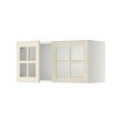 METOD - Kabinet dinding dg 2 pintu kaca, putih/Bodbyn putih pudar, 80x37x40 cm