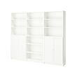 BILLY/OXBERG - Kombinasi rak buku dengan pintu, putih, 240x30x202 cm
