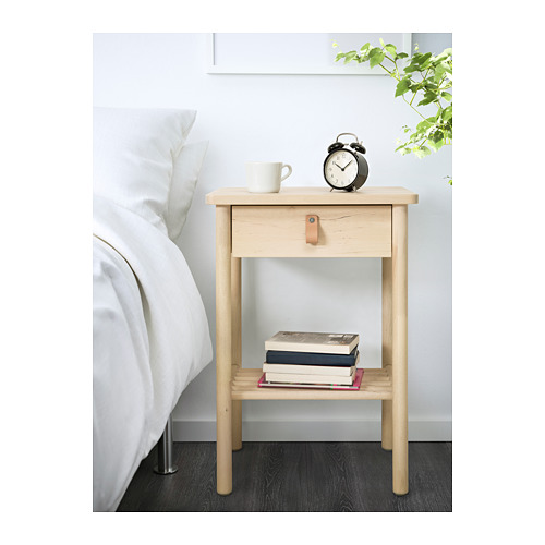 BJ RKSN S meja  samping  tempat  tidur  kayu birch IKEA  