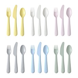 KALAS - 18-piece cutlery set, mixed colours