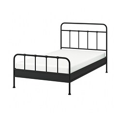 STJÄRNÖ - Bed frame, anthracite/Luröy, 120x200 cm