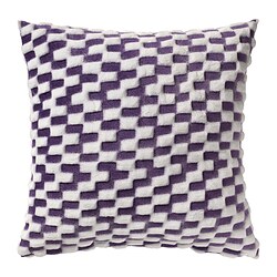 BLÅSKATA - Sarung bantal kursi, ungu/berpola, 50x50 cm