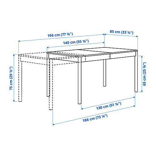 TONSTAD Measurement Illustration
