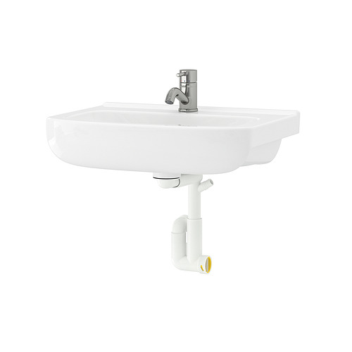 BJÖRKÅN wastafel dg water trap/keran mixer