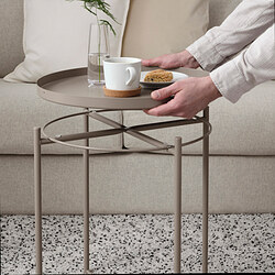 GLADOM - Tray table, dark grey-beige, 45x53 cm