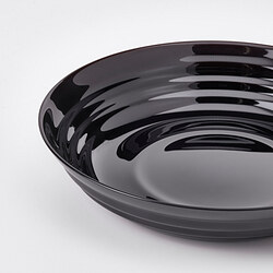 NÄTBARB - Deep plate, black, 19 cm