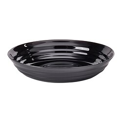 NÄTBARB - Deep plate, black, 19 cm