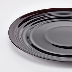 NÄTBARB - Plate, black, 24 cm