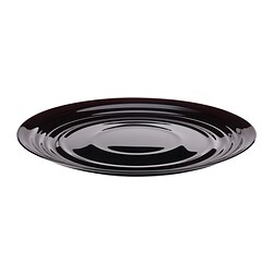 NÄTBARB - Plate, black, 24 cm