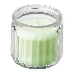 LÖVSKOGSLUND - Lilin beraroma dalam gelas, apel/kuning muda, 12 jam