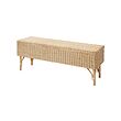 TOLKNING - Bench with storage, handmade rattan, 120 cm