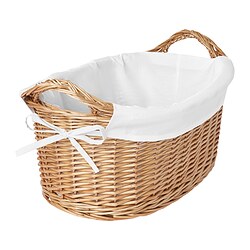 TOLKNING - Laundry basket, handmade Willow, 40 l