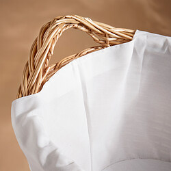 TOLKNING - Laundry basket, handmade Willow, 40 l
