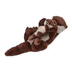 SKOGSDUVA - Boneka, set isi 2, Berang-berang dengan bayi/cokelat krem, 45 cm