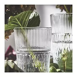 SMÄLLSPIREA - Vas, kaca bening/berpola, 17 cm