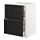 METOD/MAXIMERA - base cab f hob/2 fronts/3 drawers, white/Lerhyttan black stained, 60x60x80 cm | IKEA Indonesia - PE677938_S1