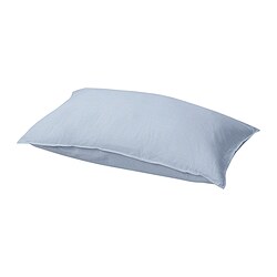 BERGPALM - Sarung bantal, biru/garis-garis, 50x80 cm