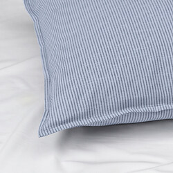 BERGPALM - Sarung bantal, biru/garis-garis, 50x80 cm