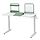 RELATERA - desk combination sit/stand, white/light grey-green, 117x60 cm | IKEA Indonesia - PE936545_S1