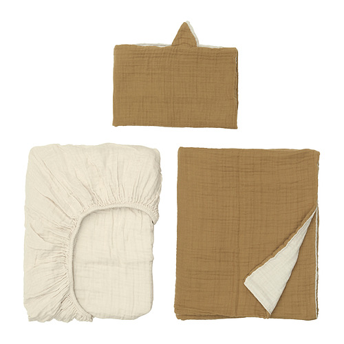 GULDVÄVARE 3-piece bedlinen set for cot