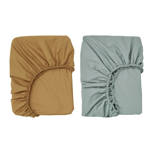 GULDVÄVARE fitted sheet for cot