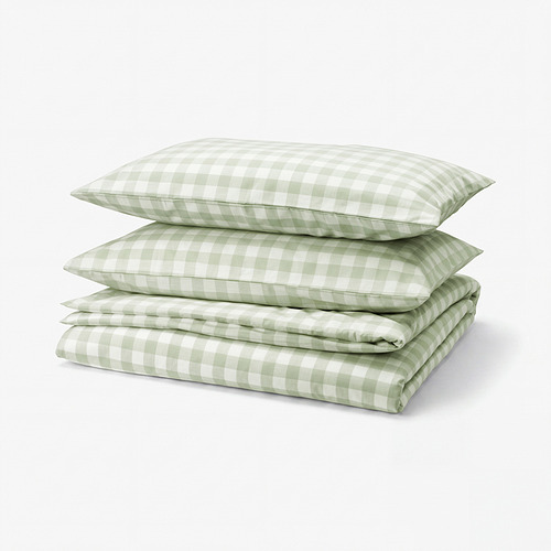 EKTANDVINGE duvet cover and 2 pillowcases
