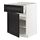 METOD/MAXIMERA - kabinet dasar dengan laci/pintu, putih/Lerhyttan diwarnai hitam, 60x60x80 cm | IKEA Indonesia - PE678158_S1