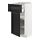 METOD/MAXIMERA - kabinet dasar dengan laci/pintu, putih/Lerhyttan diwarnai hitam, 40x37x80 cm | IKEA Indonesia - PE678159_S1