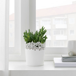 ÄPPELROS Plant pot, indoor/outdoor/off-white oval, 3 ½ - IKEA