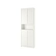 BILLY/OXBERG - Bookcase w doors/extension unit, white, 80x30x237 cm