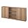 BILLY/OXBERG - kombinasi rak buku dengan pintu, efek kayu oak, 240x30x106 cm | IKEA Indonesia - PE865784_S1