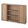 BILLY/OXBERG - bookcase combination with doors, oak effect, 160x106 cm | IKEA Indonesia - PE865792_S1