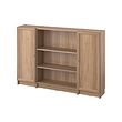 BILLY/OXBERG - Kombinasi rak buku dengan pintu, efek kayu oak, 160x106 cm