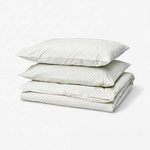 BANDKNIPPE duvet cover and 2 pillowcases