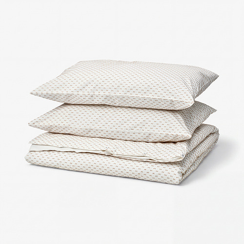 BANDKNIPPE duvet cover and 2 pillowcases