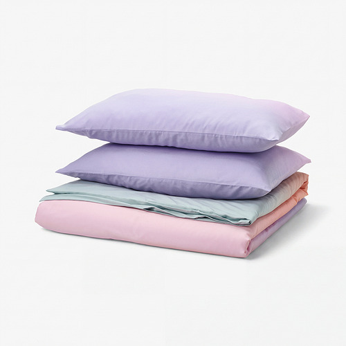 FLÄDERBUSKE sarung duvet dan 2 sarung bantal