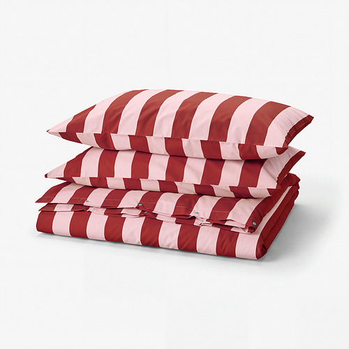 SLÅNHÖSTMAL duvet cover and 2 pillowcases