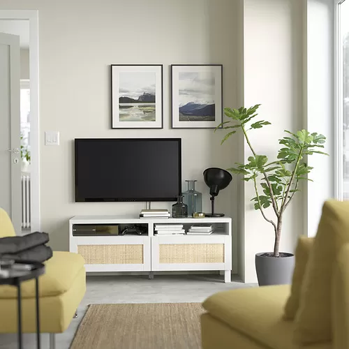 BESTÅ meja TV dengan laci