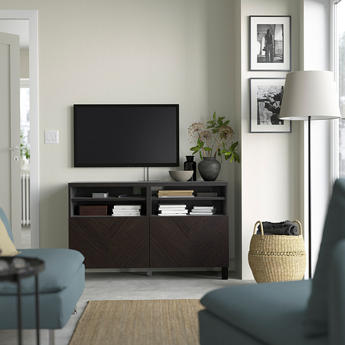BESTÅ TV bench with doors